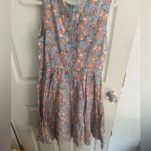 Everly Ace the Dress in Sky Lemons Citrus Blue Sz M A-line - Picture 5 of 12